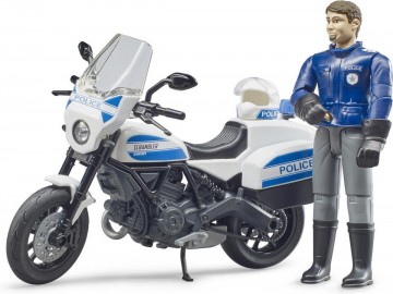 Bruderscramblerducatipolitiemotorfiets3miniatuurmagazijnschaalmodellenspeelgoedmerchandise