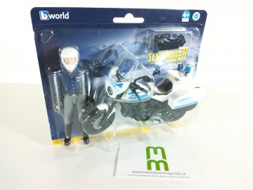 Bruderscramblerducatipolitiemotorfiets5miniatuurmagazijnschaalmodellenspeelgoedmerchandise