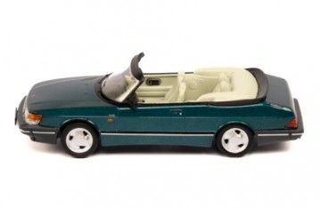 Ixo143saab900 cabrio1991groen2miniatuurmagazijnschaalmodellenspeelgoedmerchandise