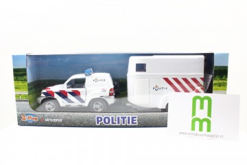 Kidsglobe521545mitsubishioutlanderpaardentrailerpolitienl2miniatuurmagazijnschaalmodellenspeelgoedmerchandise