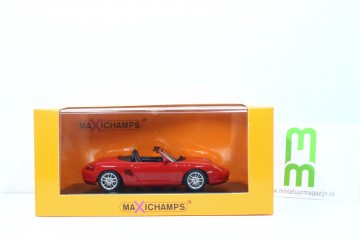 Maxichamps143 940062070 porscheboxterscabrio2002 rood2 miniatuur magazijn schaalmodellen speelgoed merchandise