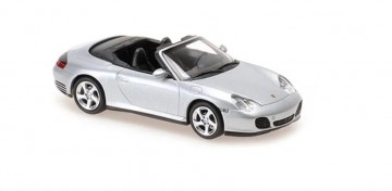 Maxichamps143 940062831 porschecarerracabriolet2003 grijs1 miniatuur magazijn schaalmodellen speelgoed merchandise