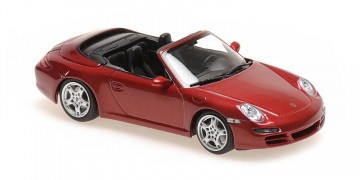 Maxichamps143 940063031 porsche911carerrascabriolet2005 rood1 miniatuur magazijn schaalmodellen speelgoed merchandise