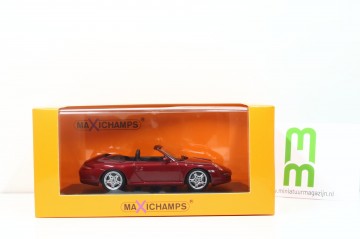 Maxichamps143 940063031 porsche911carerrascabriolet2005 rood2 miniatuur magazijn schaalmodellen speelgoed merchandise