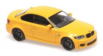 Maxichamps143bmw1mcoupe 2011geel1b miniatuur magazijn schaalmodellen speelgoed merchandise