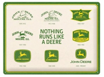 Na23383tinsign30x40johndeere150logoevelution miniatuur magazijn schaalmodellen speelgoed merchandise