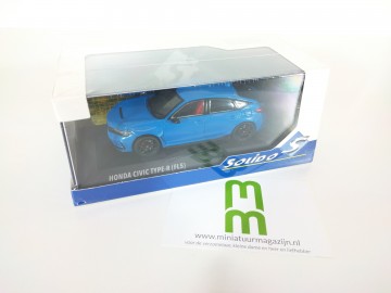 Solido143honda civictyper2022blauw8miniatuurmagazijnschaalmodellenspeelgoedmerchandise